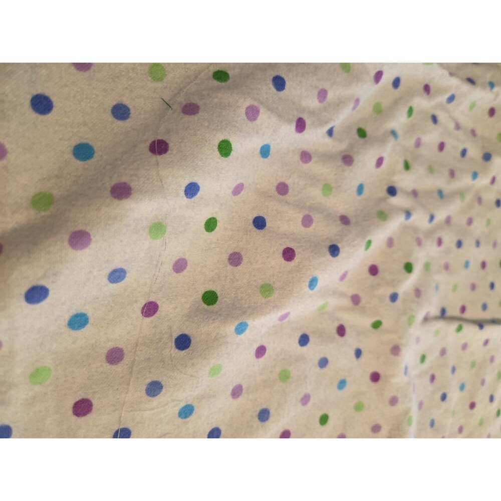 1 1/4 White with Multicolor Dots Flannel Fabric 44'Wide Springmaid